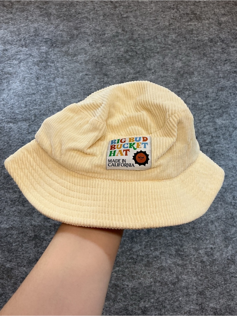 Big Bud Cream Corduroy Bucket Hat